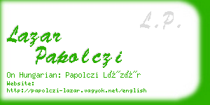 lazar papolczi business card